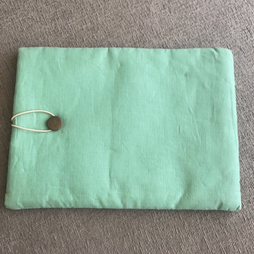Green Cotton laptop case